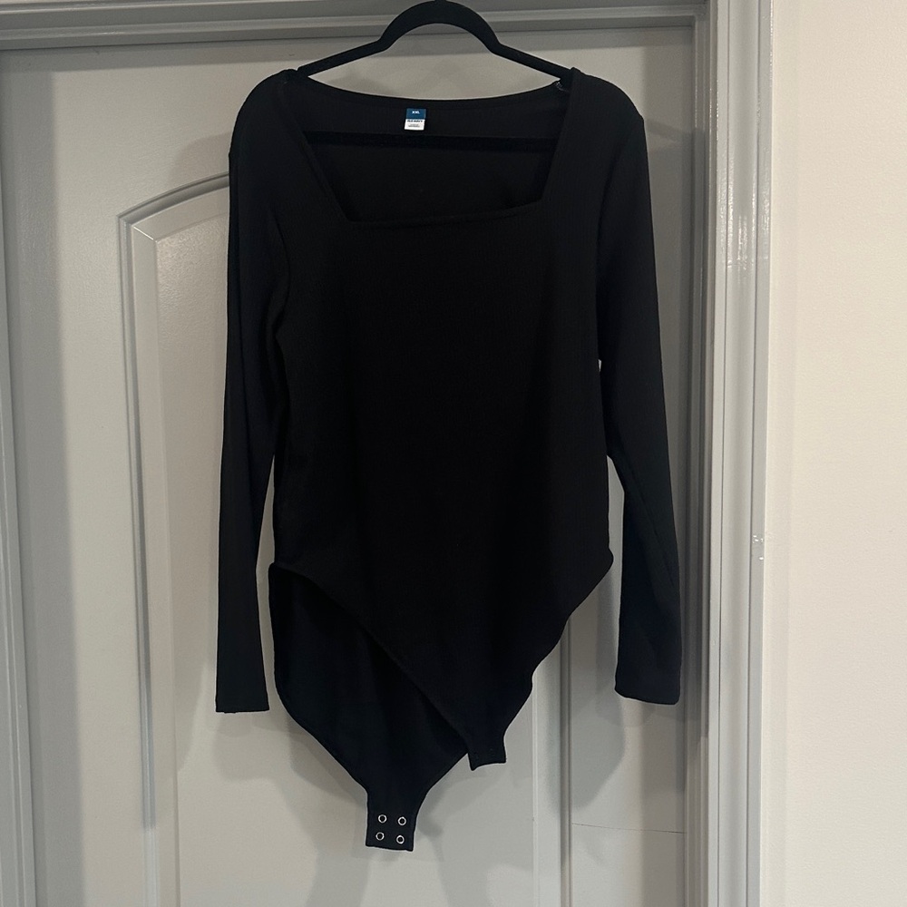 Old Navy Black Long Sleeve Bodysuit
